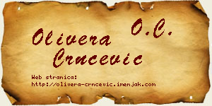 Olivera Crnčević vizit kartica